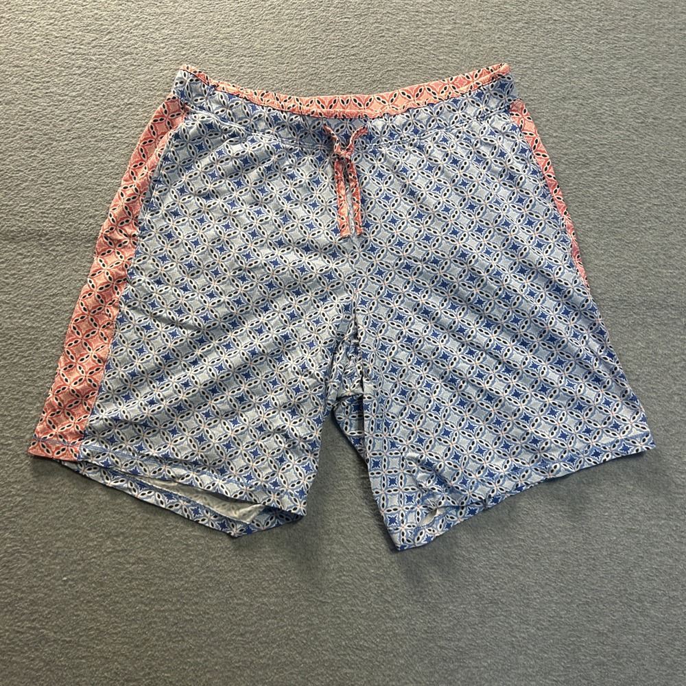 Jockey Sleep Lounge Shorts Womens‎ Small Blue Geometric Print Drawstring   Comfy